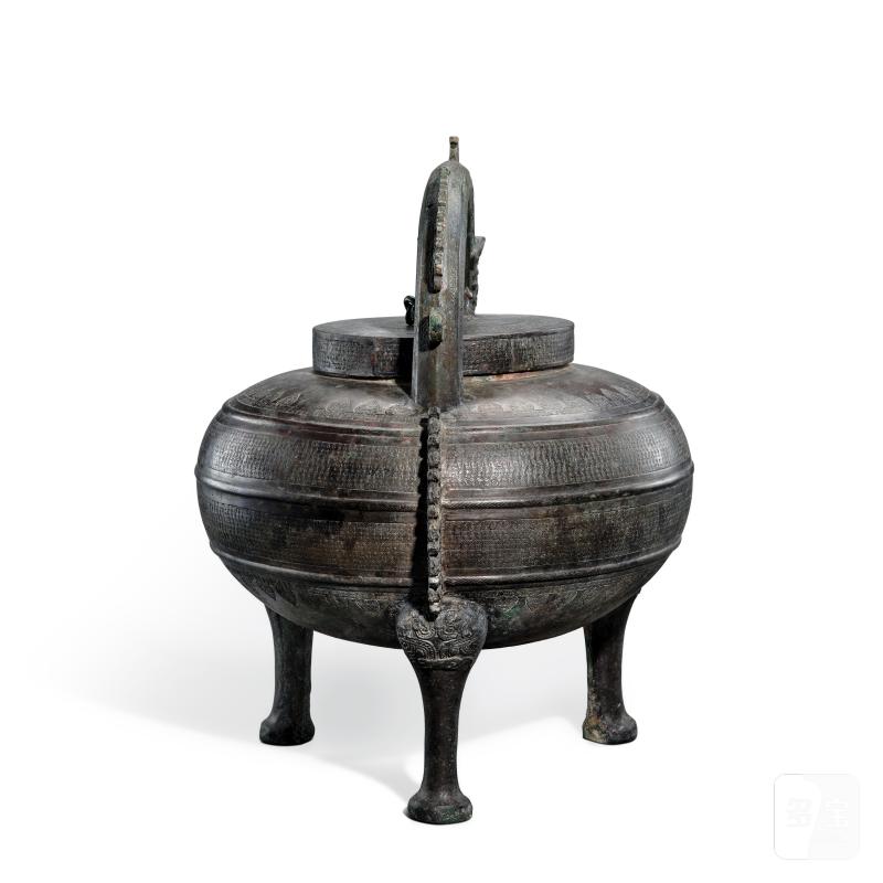 An archaic bronze ritual pouring vessel, he, Eastern Zhou dynasty, Spring and Autumn period | 東周春秋 青銅提梁獸首盉 - 图4